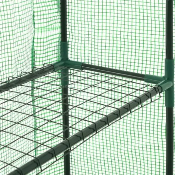 Drivhus med 12 hylder 143 x 214 x 196 cm stål - Drivhus - Drivhuse - Home & Living
