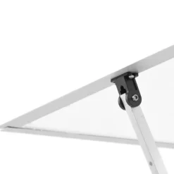Drivhus med aluminiumfundamentramme - Vejrbestandig | Størrelse: 445x169x195 cm | Farve: Sølv