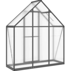 Drivhus med aluminiumramme - Vejrbestandig, UV-resistent | Størrelse: 169x58x195 cm | Farve: Antracitgrå