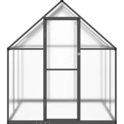 Drivhus med fundamentramme - Aluminium antracitgrå | 169x169x195 cm