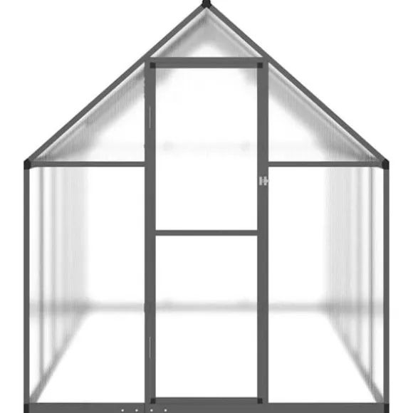 Drivhus med fundamentramme - Vejrbestandigt aluminium | Størrelse: 334x169x195 cm | Farve: Antracitgrå