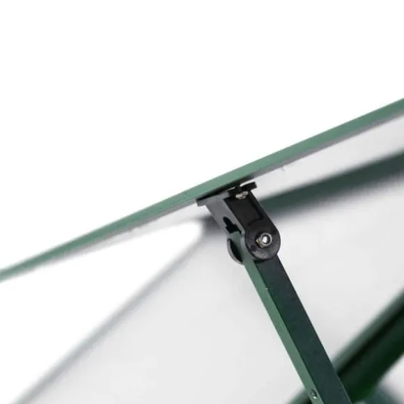 Drivhus med fundamentramme i aluminium - Vejrbestandigt | Størrelse: 169x169x195 cm | Farve: Grøn