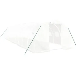 Drivhus med stålstel 30 m² 10x3x2 m hvid - Drivhus - Drivhuse - Home & Living