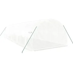 Drivhus med stålstel 30 m² 10x3x2 m hvid - Drivhus - Drivhuse - Home & Living