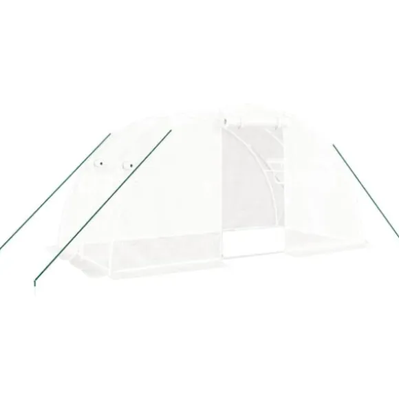 Drivhus med stålstel 8 m² 4x2x2 m hvid - Drivhus - Drivhuse - Home & Living