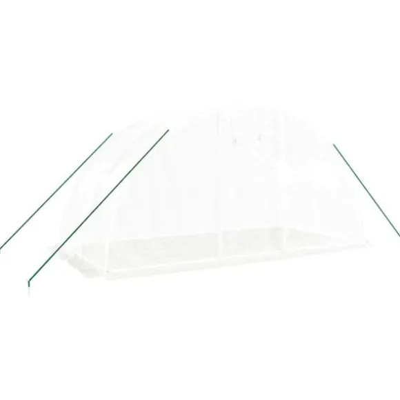 Drivhus med stålstel 8 m² 4x2x2 m hvid - Drivhus - Drivhuse - Home & Living
