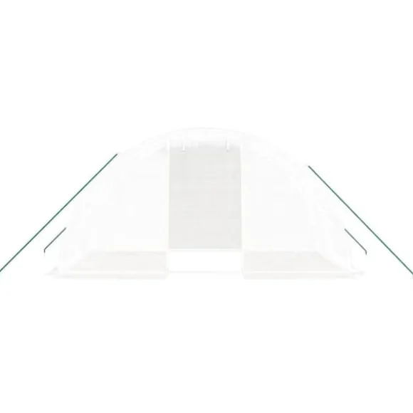Drivhus med stålstel 8 m² 4x2x2 m hvid - Drivhus - Drivhuse - Home & Living