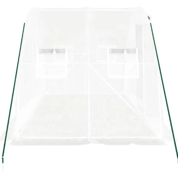 Drivhus med stålstel 8 m² 4x2x2 m hvid - Drivhus - Drivhuse - Home & Living