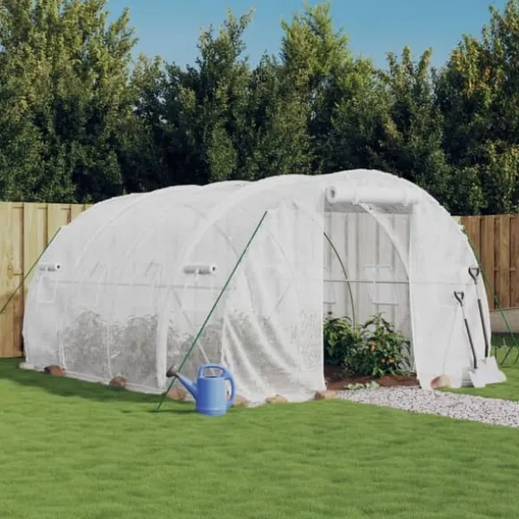 Drivhus med stålstel 12 m² 4x3x2 m hvid - Drivhus - Drivhuse - Home & Living