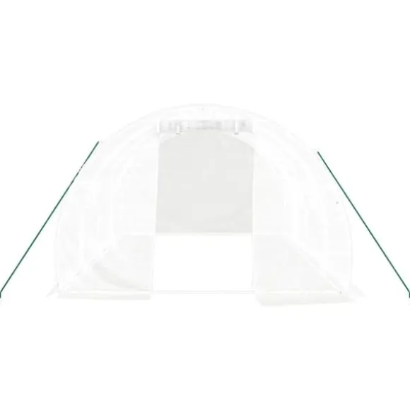 Drivhus med stålstel 12 m² 4x3x2 m hvid - Drivhus - Drivhuse - Home & Living