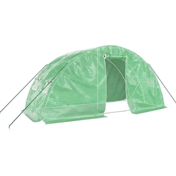 Drivhus med stålstel 10 m² 5x2x2,3 m grøn - Drivhus - Drivhuse - Home & Living