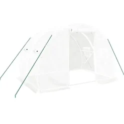 Drivhus med stålstel 6 m² 3x2x2 m hvid - Drivhus - Drivhuse - Home & Living