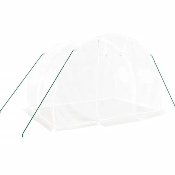 Drivhus med stålstel 6 m² 3x2x2 m hvid - Drivhus - Drivhuse - Home & Living