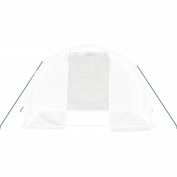 Drivhus med stålstel 6 m² 3x2x2 m hvid - Drivhus - Drivhuse - Home & Living