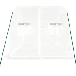 Drivhus med stålstel 6 m² 3x2x2 m hvid - Drivhus - Drivhuse - Home & Living