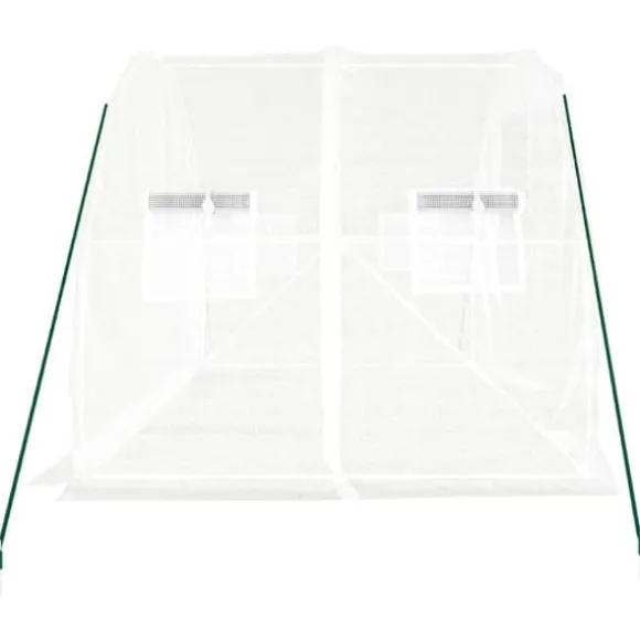 Drivhus med stålstel 6 m² 3x2x2 m hvid - Drivhus - Drivhuse - Home & Living