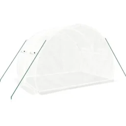 Drivhus med stålstel 6 m² 3x2x2 m hvid - Drivhus - Drivhuse - Home & Living