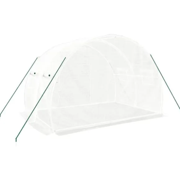 Drivhus med stålstel 6 m² 3x2x2 m hvid - Drivhus - Drivhuse - Home & Living