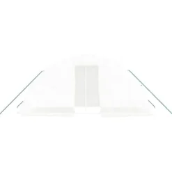 Drivhus med stålstel - Rummeligt 10 m² | Størrelse: 5x2x2,3 m | Farve: Hvid