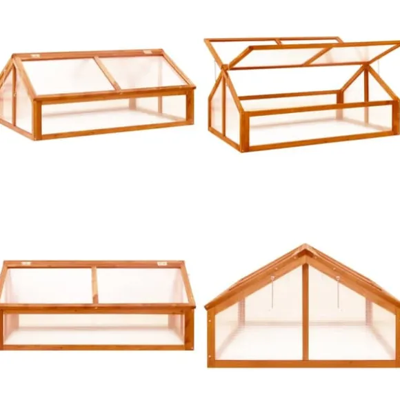 Drivhus 114x80x50 cm fyrretræ brun - Drivhus - Drivhuse - Home & Living