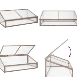 Drivhus 110x58,5x39 cm grantræ grå - Drivhus - Drivhuse - Home & Living