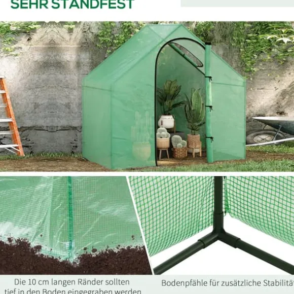Drivhus, 180x100x168 cm, Grøn
