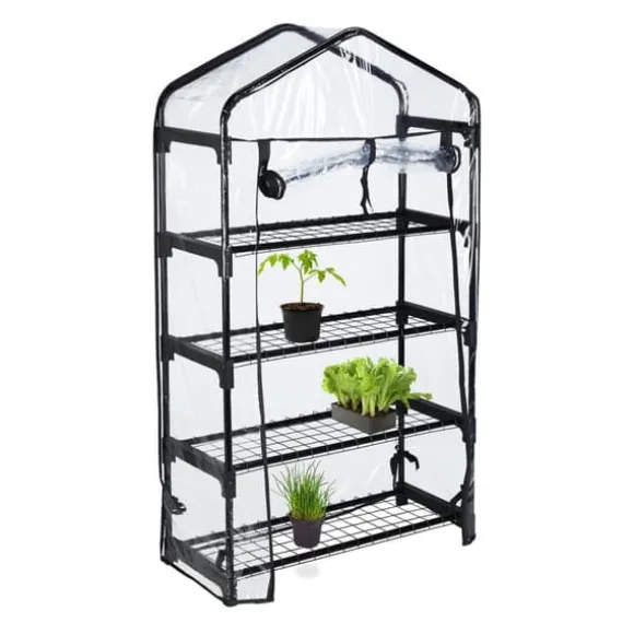 Drivhus, 125x69x29 cm, Sort