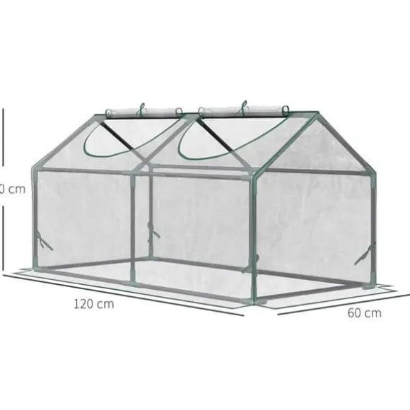 Drivhus, 120x60x60 cm, Transparent