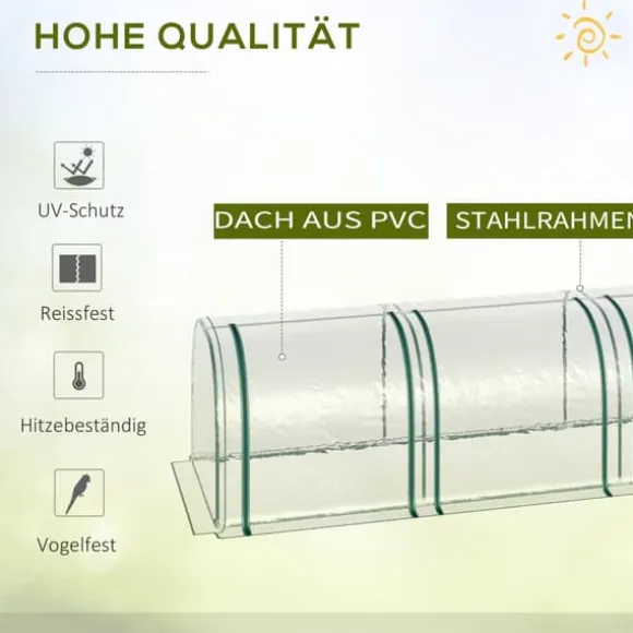 Drivhus, 295x100x80 cm, Transparent