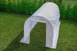 Drivhus 4,5x2x2 meter hvid - med 6 myggenet vinduer - 9m2
