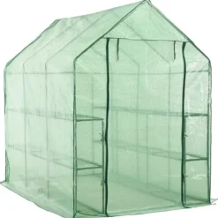 Drivhuse - Living drivhus med 12 hylder 143 x 214 x 196 cm stål