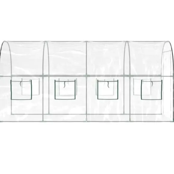 Drivhuse - Living drivhus 160x400x190 cm PVC og pulverlakeret stål transparent