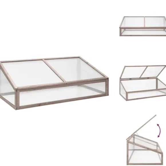 Drivhuse - Living drivhus 110x58,5x39 cm grantræ grå