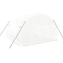 Drivhuse - Living drivhus med stålstel 12 m² 4x3x2 m hvid