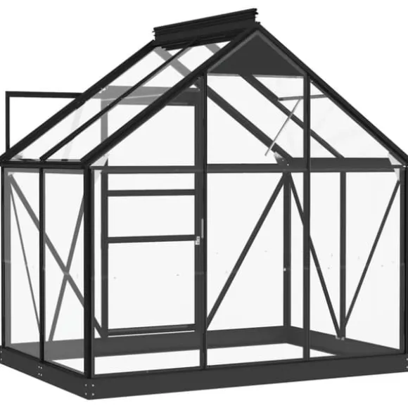 Drivhuse - Living glasdrivhus 155x103x191 cm aluminium antracitgrå