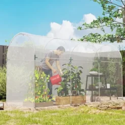 Drivhusfolie 6x10 m, vandtæt med UV-beskyttelse, ekstra tyk, transparent