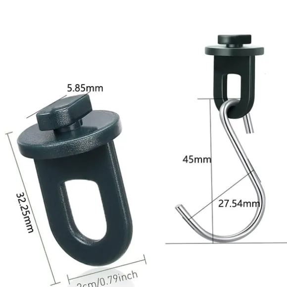 Drivhusklemmer med S-kroge, 50-pak