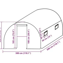 Drivhusovertræk 9 m² - Beskyt dine planter | Farve: Transparent | Størrelse: 3x3x2 m