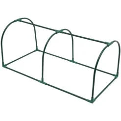 Drivhustunnel - Mini drivhus - 120x60x50 cm - PE-overtræk med lynlås - Jernramme - 2 kg - Beige
