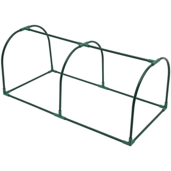 Drivhustunnel - Mini drivhus - 120x60x50 cm - PE-overtræk med lynlås - Jernramme - 2 kg - Beige