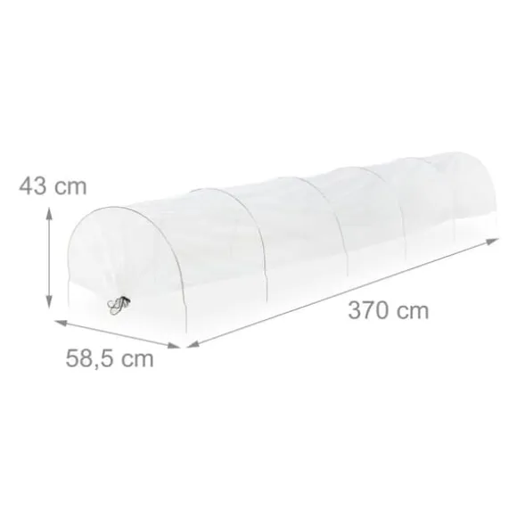 Drivhustunnel, 43x58,5x370 cm, Transparent