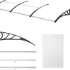 Dørmarkise, Vejrbestandig, Nem Installation,270x98,5 sort