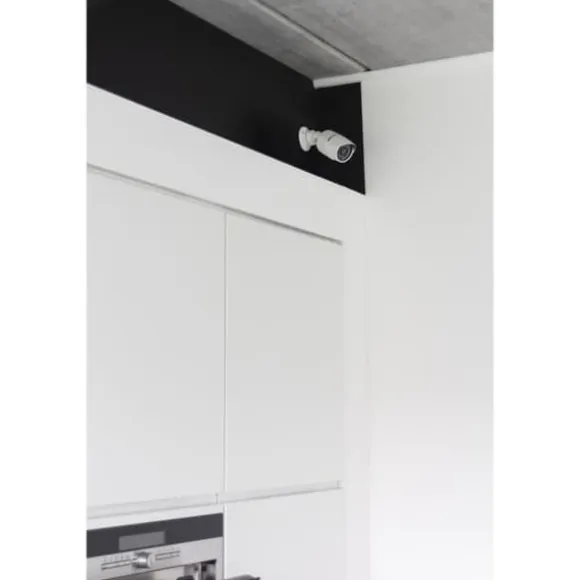 Dummy-kamera - CHACON - Aluminium - Blå LED - Hvid