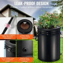 DWC Hydroponics Vækstsysten, Dybvandskultur med Top Drip, 2 Spande, Effektiv Vanding, Robust Design