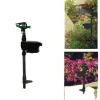Dyreafvisende Sprinkler, Bevægelsesaktiveret, Solcelledrevet,sort