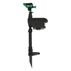 Dyreskræmmer - Bevægelsesaktiveret vandsprinkler - Solcelledrevet - Vandtæt - Timer 10/20/30 min - Batterier inkl. (4) - Sort