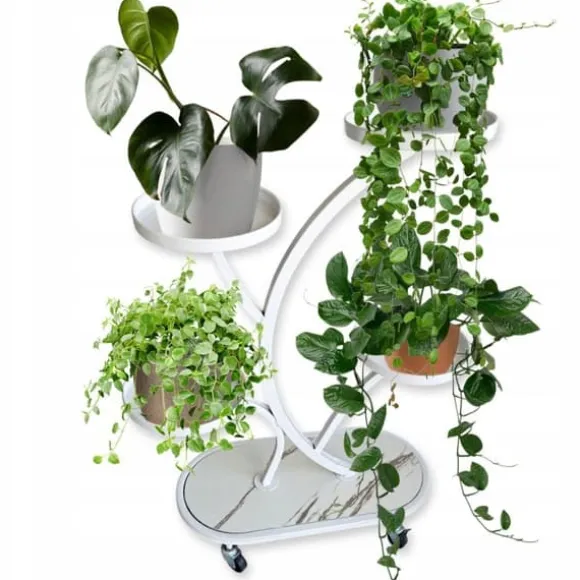 ECARLA metal blomsterstander på hjul 50x25x80cm SZ43B