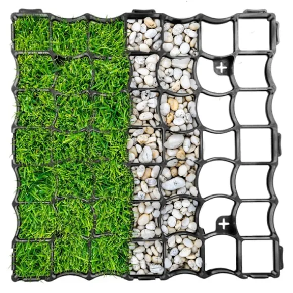 ECO haveespalier, parkering, indkørsel, 50x50x3cm, 10 stk. GEOKRATA, sort