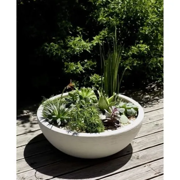 EDA Graphit tvättställskruka Ø59cm - Kapacitet 39L - Cerused vit
