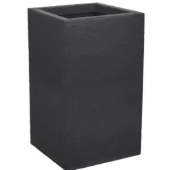 EDA Graphit Up Fyrkantig blomlåda - 36 L - 29.5 x 29.5 cm x 49.5 cm - Charcoal Grey